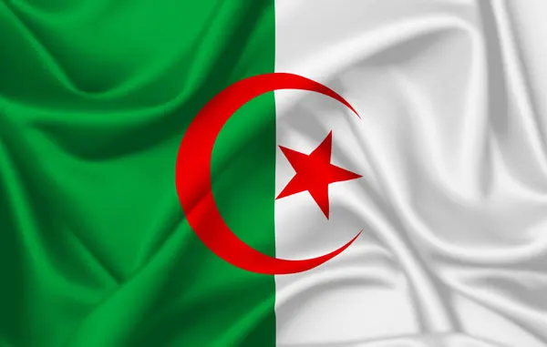 Flag of Algeria with flight support services.