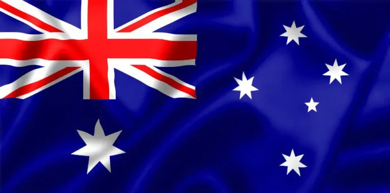 Flag of Australia with link to flight support services for Australia.