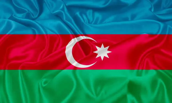 Flag of Azerbaijan with link to flight support services for Azerbaijan.