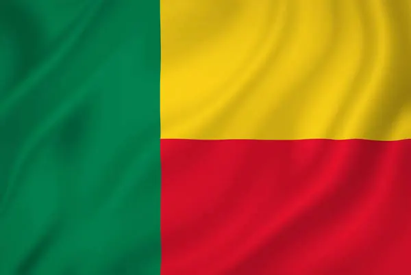 Flag of Benin with flight support services.