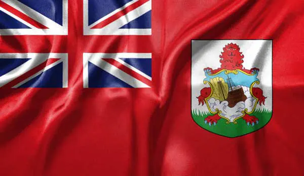 Flag of Bermuda with flight support services.