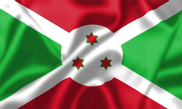 Flag of Burundi with flight support services.