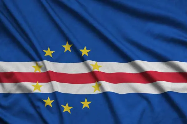 Flag of Cabo Verde with flight support services.