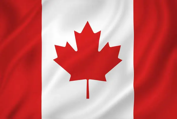 Flag of Canada with flight support services.