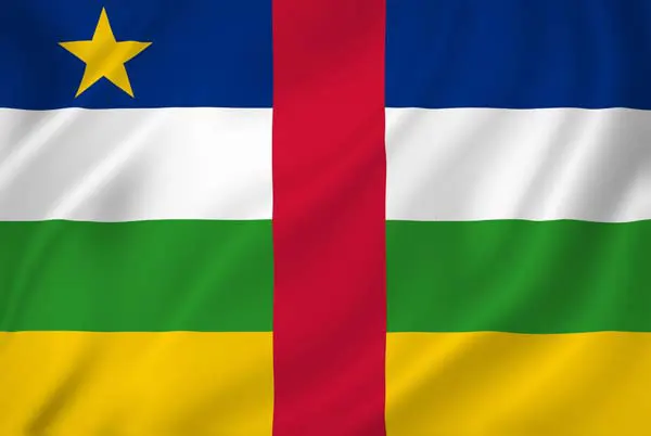 Flag of the Central African Republic with flight support services.