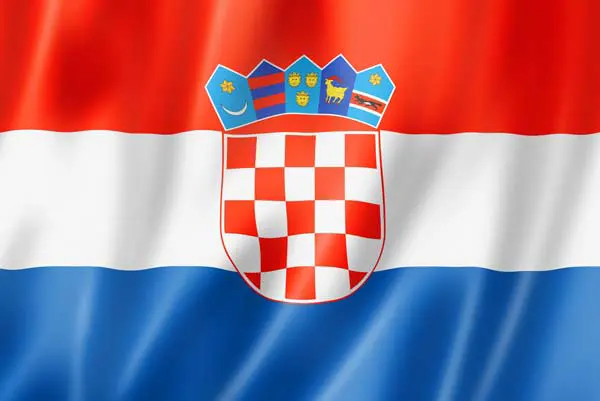 Flag of Croatia with flight support services.