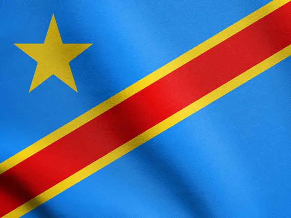 Flag of the Congo with flight support services.