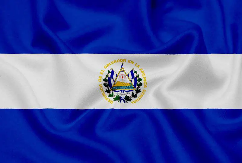 Flag of El Salvador with flight support services.