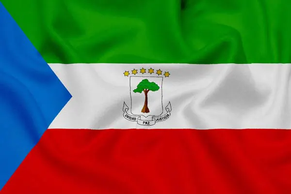 Flag of Equatorial Guinea with flight support services.