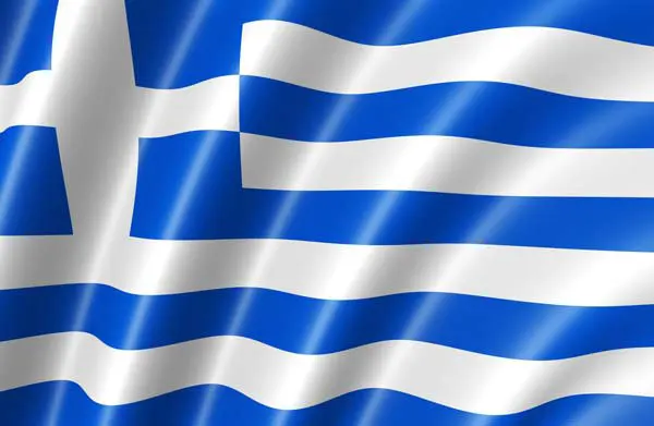 Flag of Greece with flight support services.