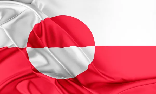 Flag of Greenland with flight support services.