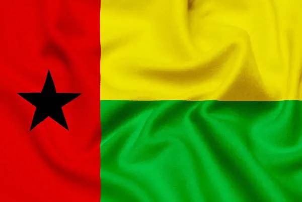 Flag of Guinea-Bissau with flight support services.