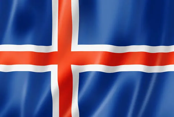 Flag of Iceland with flight support services.