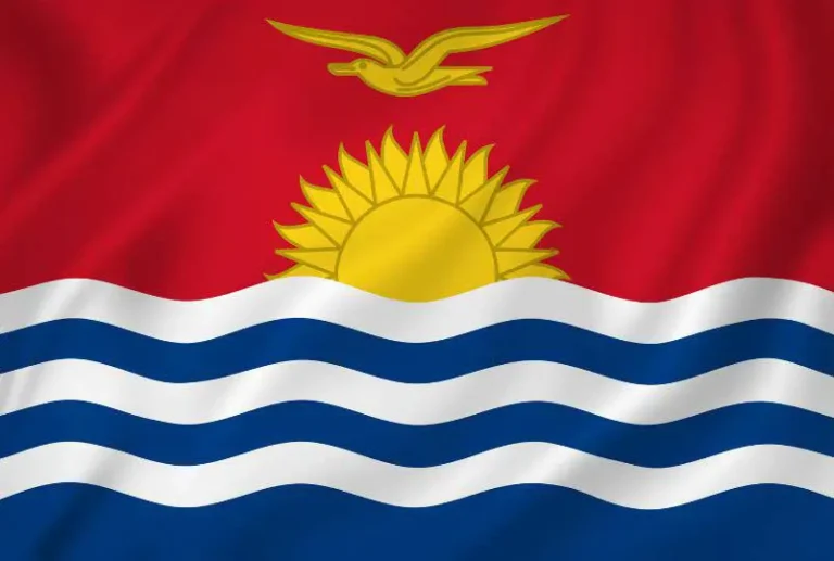 Flag of Kiribati with link to flight support services for Kiribati.