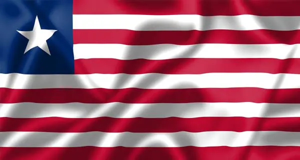 Flag of Liberia with flight support services.