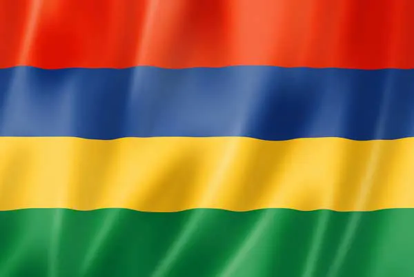 Flag of Mauritius with flight support services.