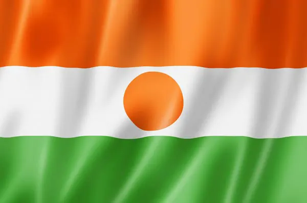 Flag of Niger with flight support services.