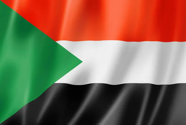 Flag of Sudan with flight support services.