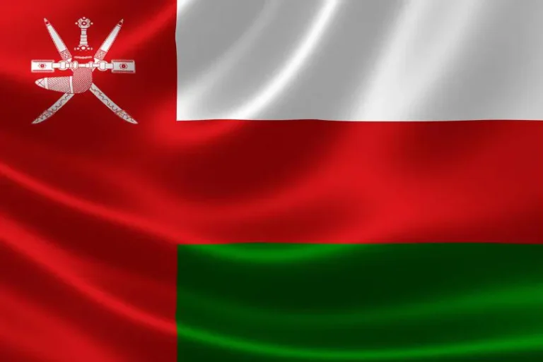 Flag of Oman with flight support services.