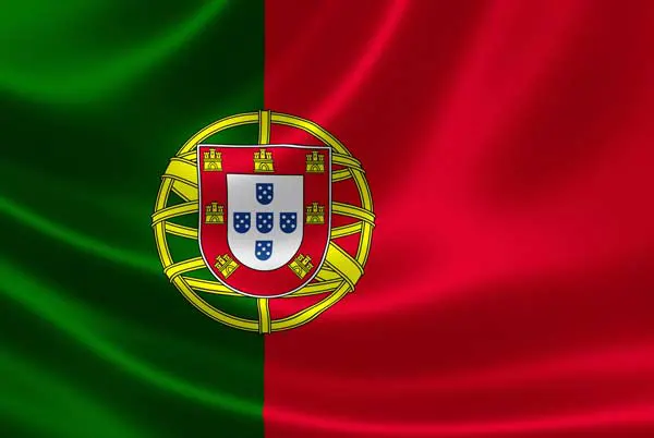 Flag of Portugal with flight support services.