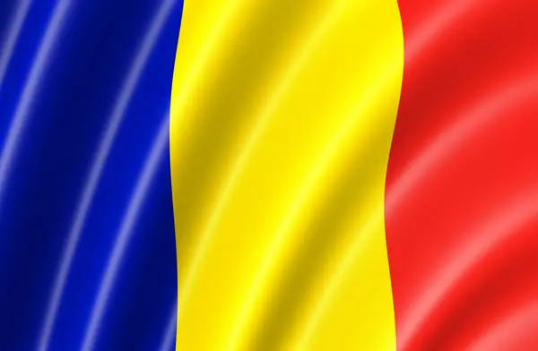 Flag of Romania with flight support services.