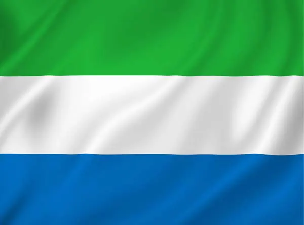 Flag of Sierra Leone with flight support services.