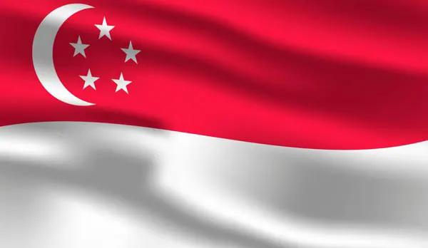 Flag of Singapore with link to flight support services for Singapore.