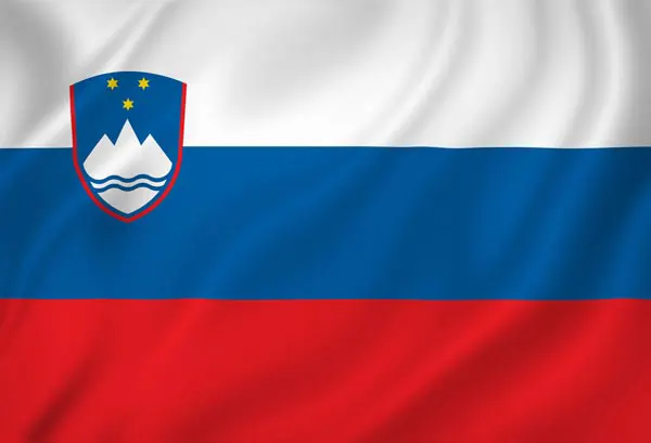 Flag of Slovenia with flight support services.