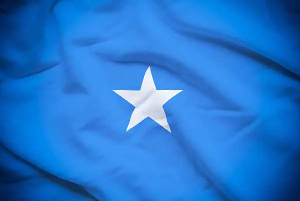 Flag of Somalia with flight support services.