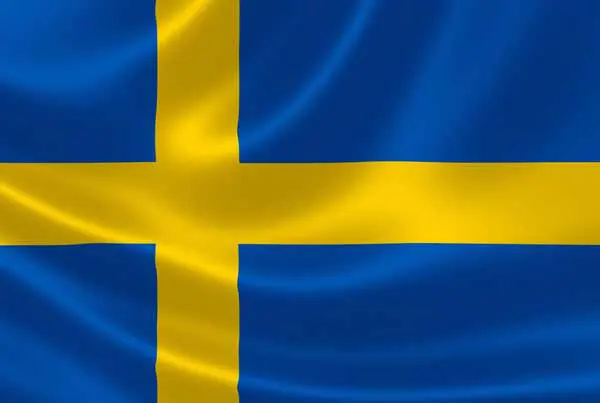 Flag of Sweden with flight support services.