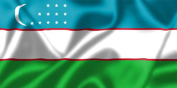 Flag of Uzbekistan with link to flight support services for Uzbekistan.