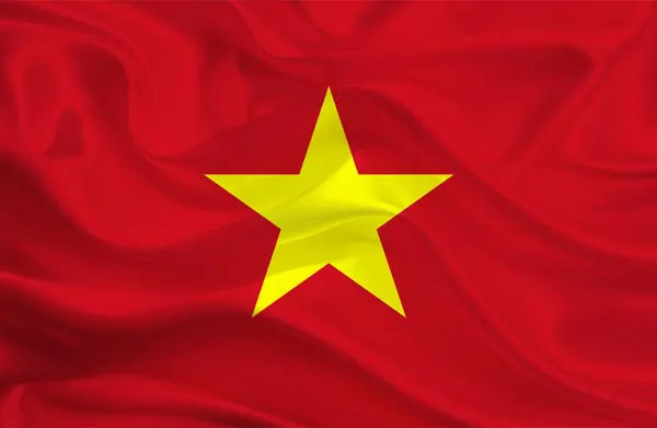 Flag of Vietnam with link to flight support services for Vietnam.