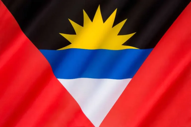 Flag of Antigua and Barbuda with flight support services.