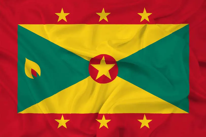 Flag of Grenada with flight support services.